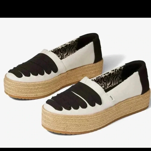 TOMS Valencia Platform Espadrille - Natural size 6.5 - Picture 1 of 9